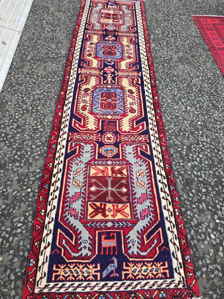 Hand Woven Persian Meshkin Wool Runner Rug - JRJ31