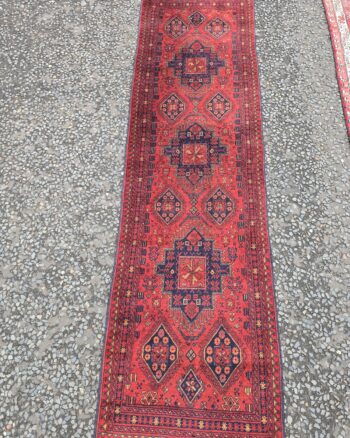 Afghan Tabi Terracotta Ground Fine Woven Runner Rug – JRJ34
