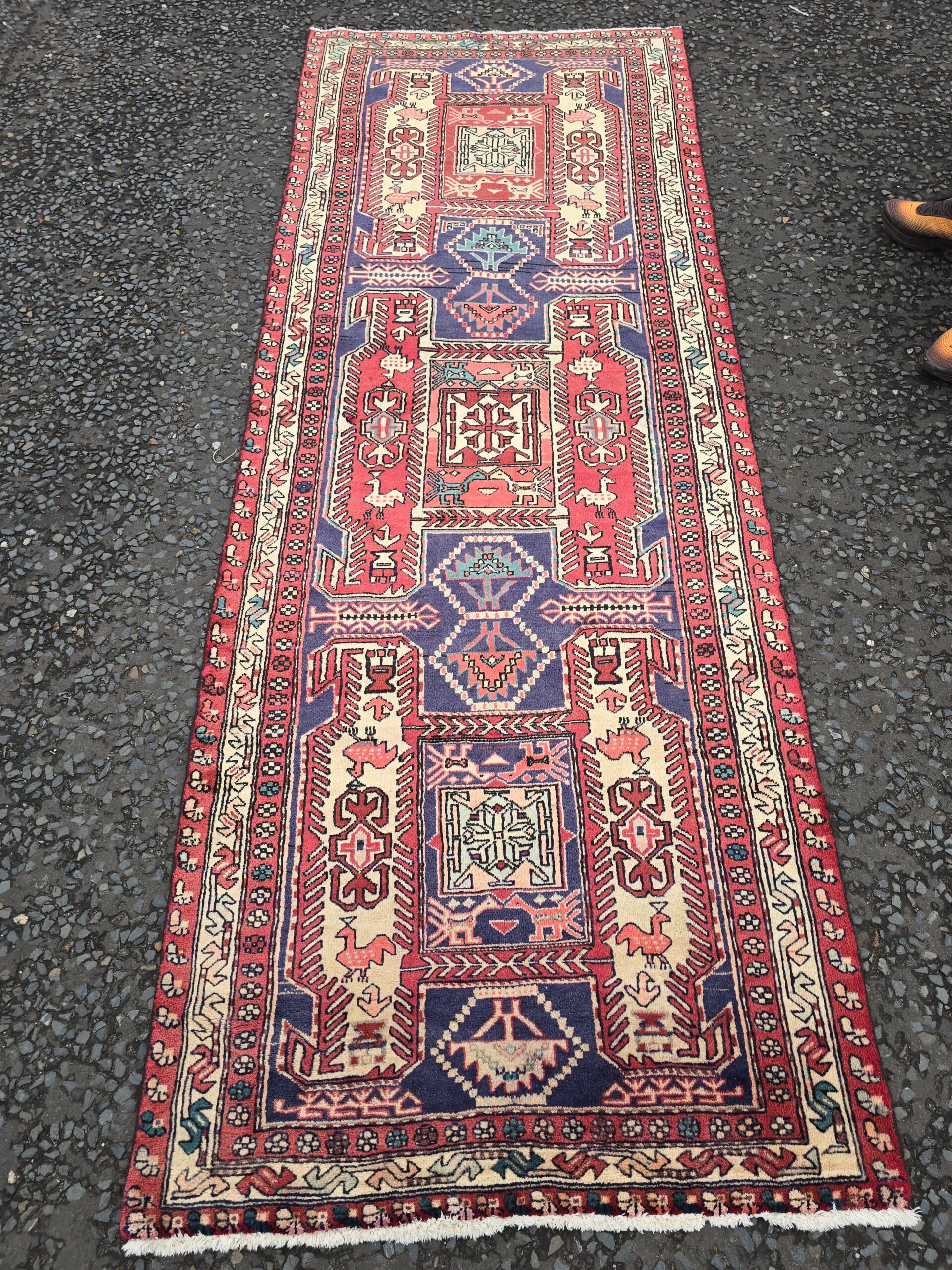 Handwoven Persian Hamadan Wool Runner Rug – JRJ37