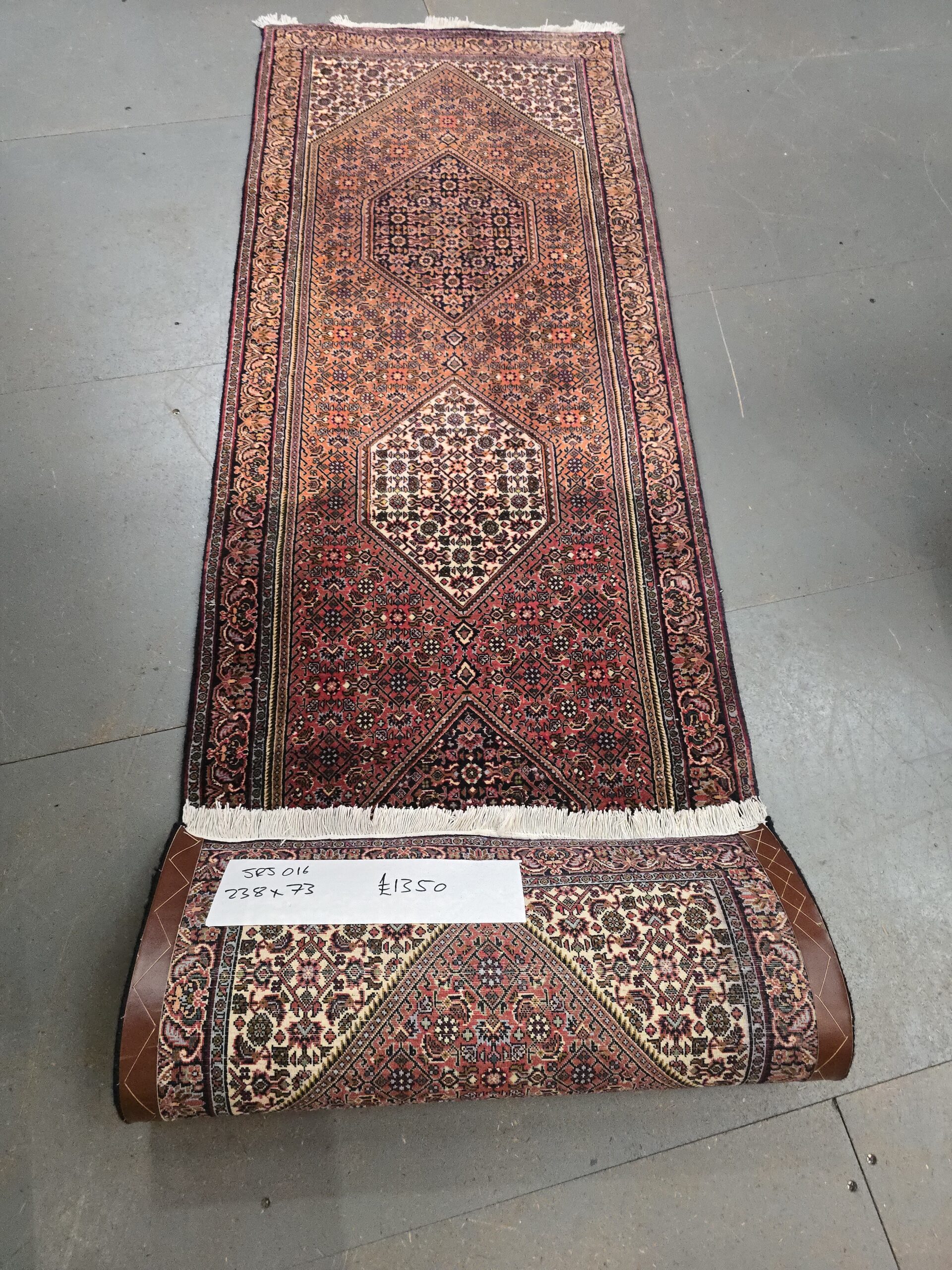 Hand Woven Persian Bijar Wool Runner Rug – JRJ16