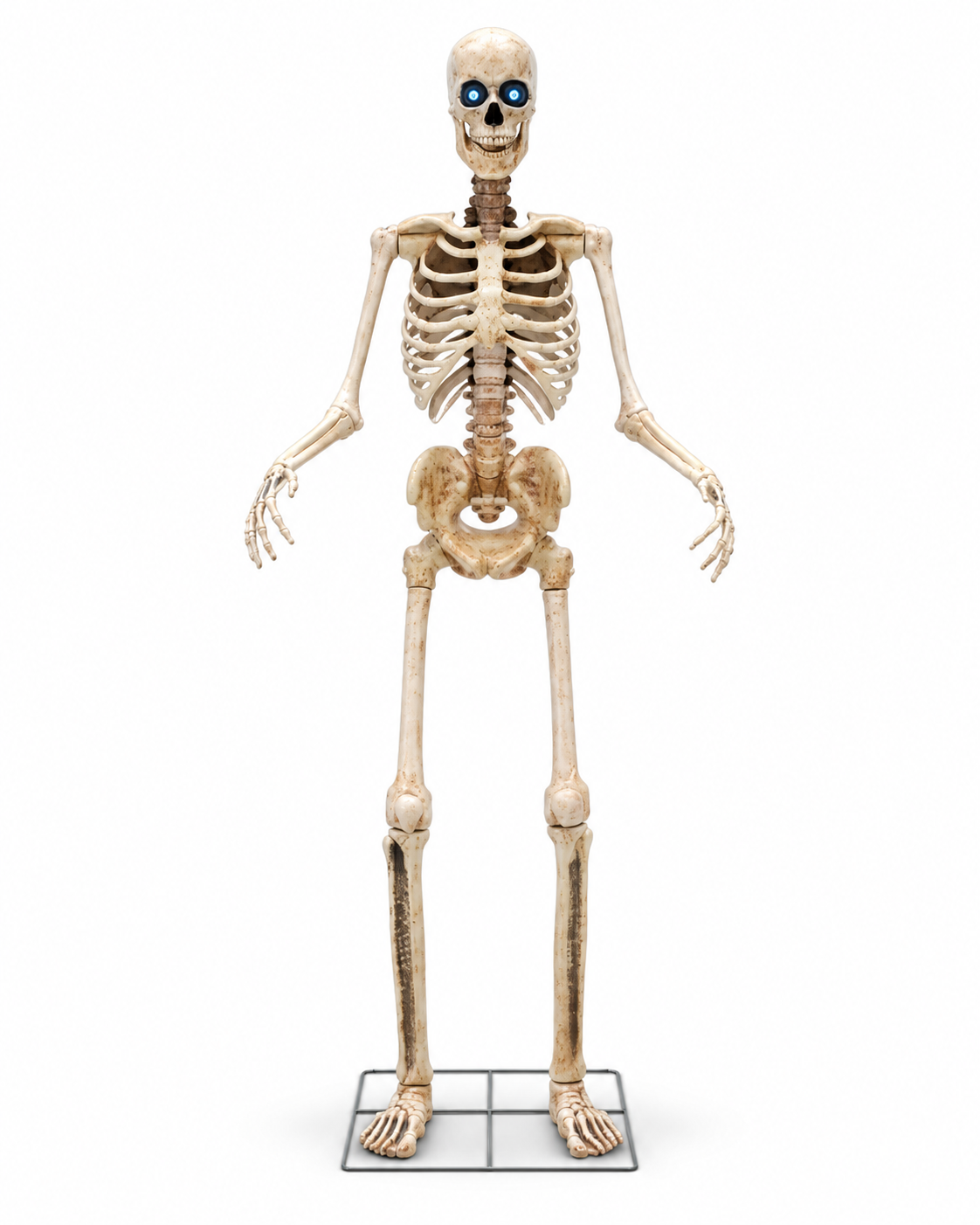 Giant 2.5m Animated Halloween Skeleton with Blue Eyes