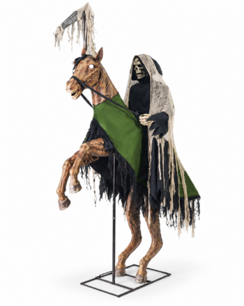 Reaper’s Ride Animated Prop Lifesize Halloween Horseman Animatronic