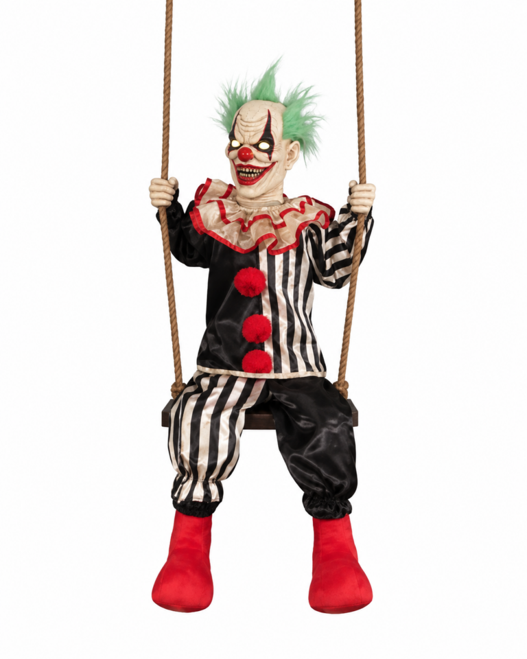 Swinging Clown with Light and Sound Animatronic Prop