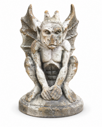 Stone Effect Crouching Gargoyle Statue with Wings