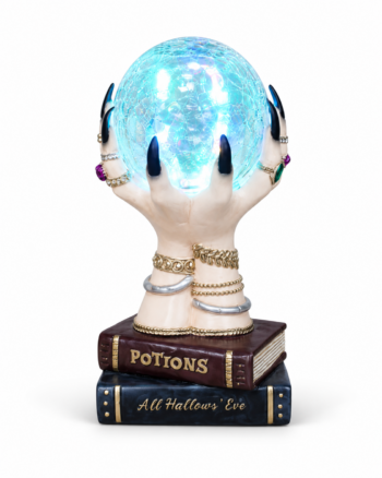 Halloween Hand holding Crystal Ball Light Up Ornament