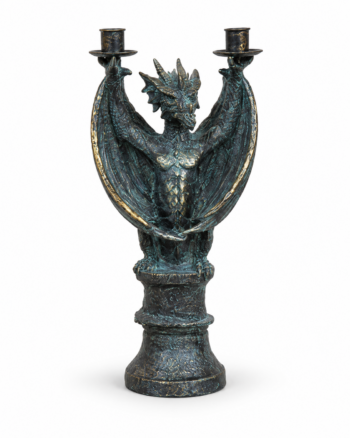 Gothic Dragon Twin Candle Holder