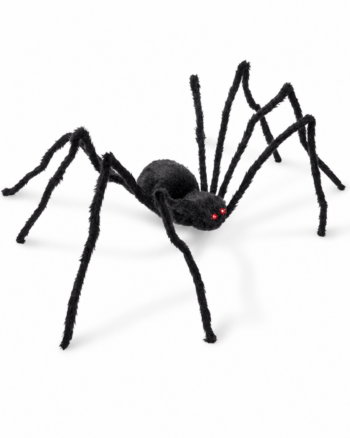 The Twiddlers Giant Black Hairy Spider Halloween Decoration 127cm