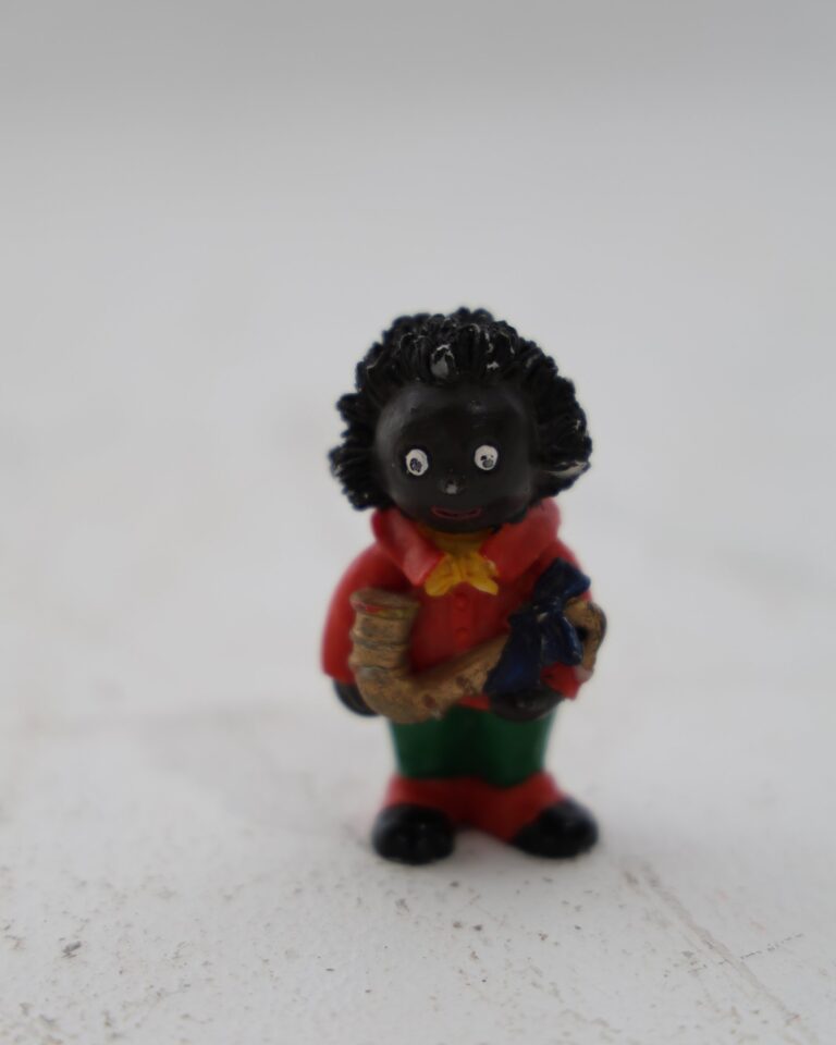 Collectible Golly Style Musician Figurine with Saxophone