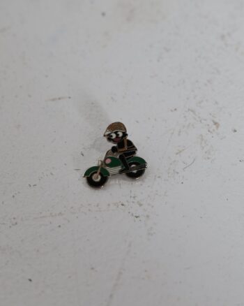 Vintage Enamel Robertson Golly Motorcycle Rider Badge
