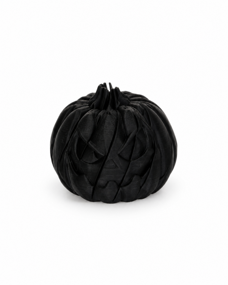 Black Twisted Pumpkin – 3D Printed Halloween Decoration