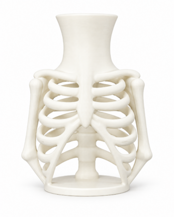 Silent Anatomy Bone Vase – 3D Printed Ribcage Vase