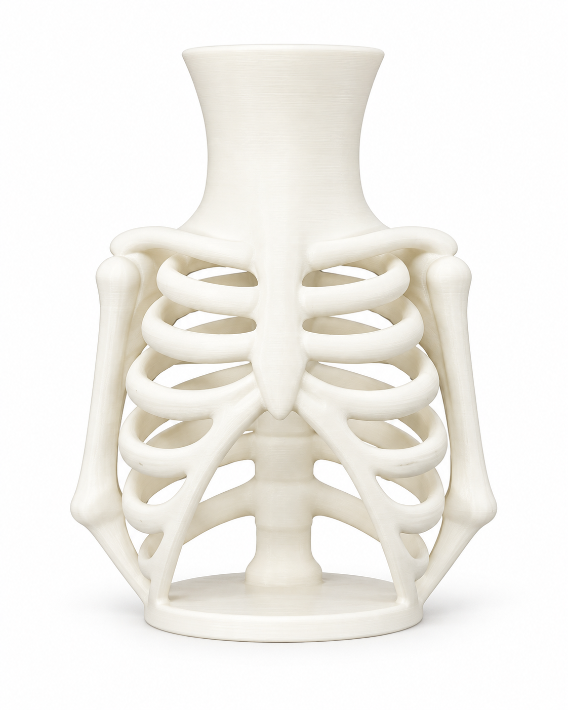Silent Anatomy Bone Vase – 3D Printed Ribcage Vase