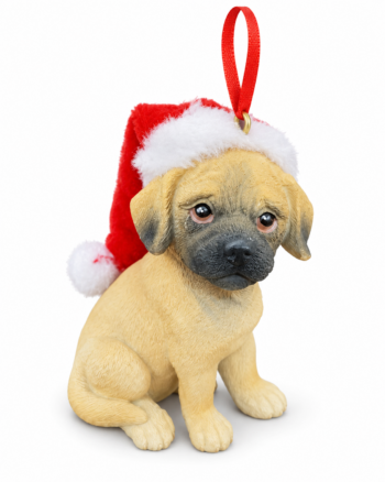 Dog in Santa Hat Christmas Bauble – 7.5cm