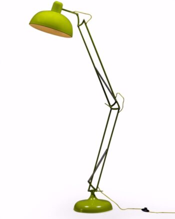 Extra Large Desk-Style Floor Lamp – Lime Green with Yellow Flex