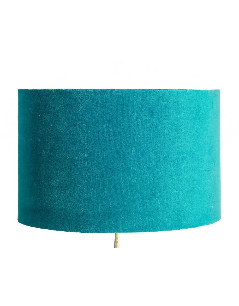 Ocean Velvet Cylinder Lampshade with Gold Lining – 40cm