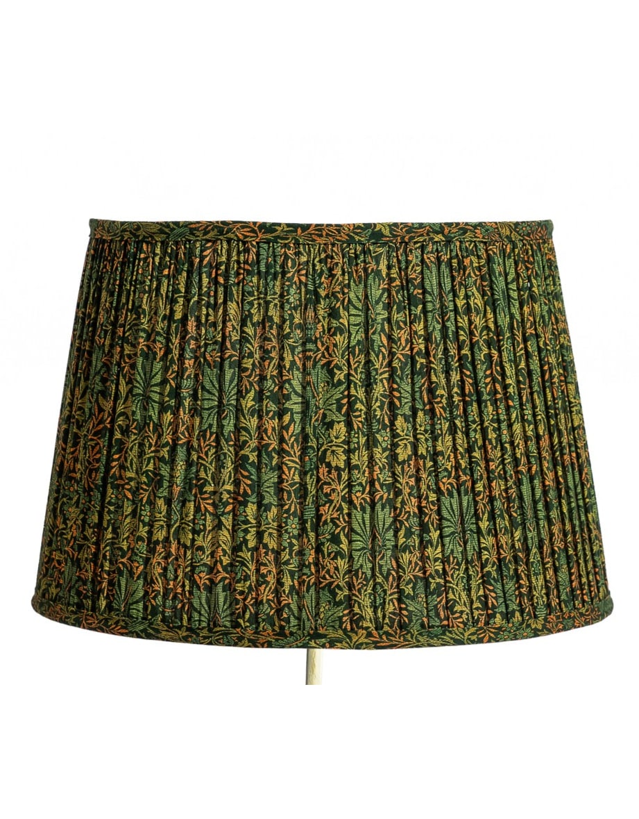 Green Flower Garden Pleated Lampshade – 40cm
