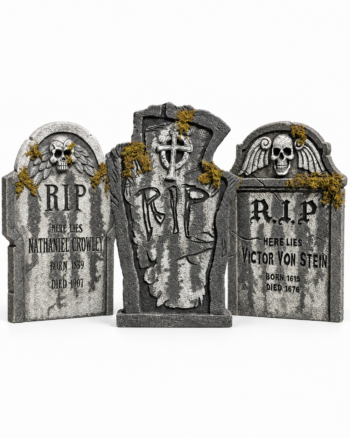 56cm Mossy Halloween Tombstone Decoration – Choose Design